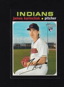 2020 Topps Heritage James Karinchak Rookie #504 Cleveland Indians - Picture 1 of 2