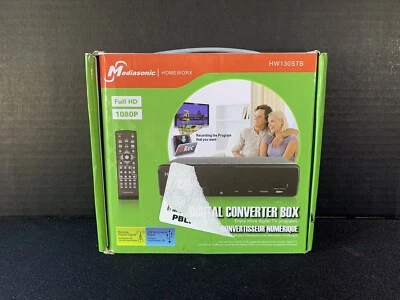 Mediasonic HW130STB ATSC Digital Converter Box with TV Recording - Image 1 of 4