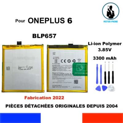 BATTERIE ORIGINALE BLP657 1+ ONEPLUS 6 3300mAh A6000 A6003 BATTERY OEM 3,85Vdc