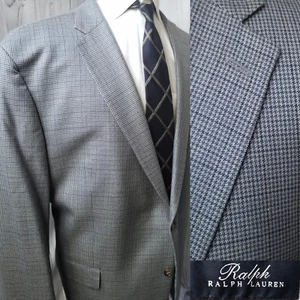Ralph Lauren Men's Blazer 54R-56R Gray Blue Sport Coat Light Jacket 👉Silk Wool - Picture 1 of 20