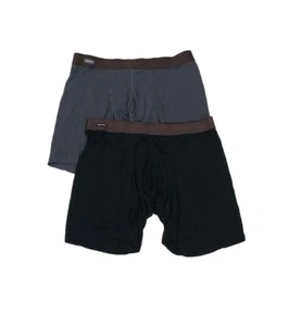 David Archy Men’s Large 2 Pack Trunks Underwear Bamboo Rayon Black And Gray - Picture 1 of 8
