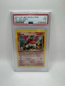 Pokemon Ho-Oh Neo Revelation 1st Edition Holo Rare #7 PSA 7 - Picture 1 of 2