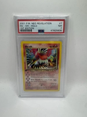 Pokemon Ho-Oh Neo Revelation 1st Edition Holo Rare #7 PSA 7 - Image 1 of 3