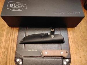 Buck Knives Compadre Camp Knife 4.5" 5160 Steel Blade Micarta Handle & Sheath  - Picture 1 of 4