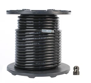Schieffer 3/8" x 200' 4000 PSI Thermoplastic Sewer Jetter Hose & 8.0 Nozzle - Picture 1 of 7