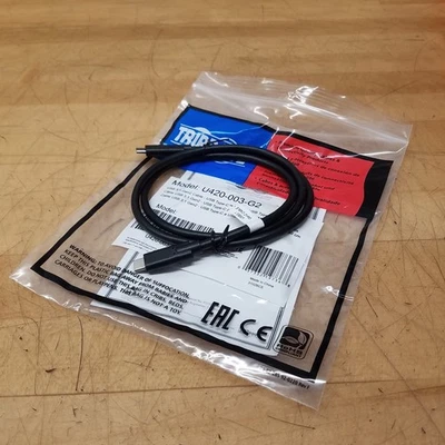 Tripp Lite U420-003-G2 USB 3.1 Gen2 Cable, Type-C Male to Male, 3 Foot - NEW - Image 1 of 4