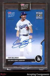 2020 Topps Now World Series Autographs Blue Cody Bellinger AUTO 04/49 DODGERS - Picture 1 of 2