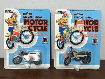 LOTE DE MOTOCICLETAS KAWASAKI CHAMP OF THE ROAD DIEC CAST 1979 DE COLECCIÓN SIN USAR, EN CAJA Foto 1 de 3