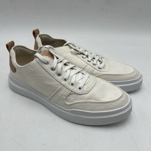 Cole Haan Shoes Mens 8.5 Ivory Grandpro Rally Canvas Court Sneakers - Picture 1 of 9