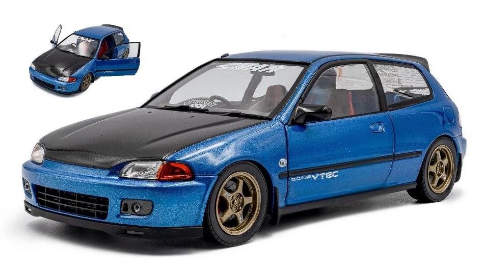 Solido HONDA CIVIC (EG6) SOLIDO WORKS 1991 COBALT BLUE PEARL 1:18 - Immagine 1 di 1
