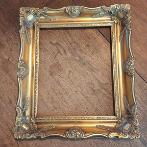 Marco vintage de madera dorado ornamentado de 14" X 16" para foto de 8" x 10" - Imagen 1 de 20
