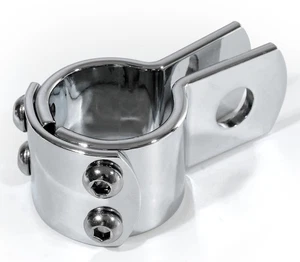 Befestigungsklemme Schelle Chrom 32mm für Sturzbügel 1-1/4" Harley Suzuki Honda  - Picture 1 of 5