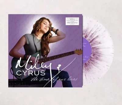 Miley Cyrus The Time Of Our Lives White with Purple Splatter Colored Vinyl LP - Image 1 of 3