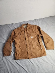 Carhartt FR Flame Resistant Insulated Canvas Jacket Mens Sz XL Brown FRC066 BRN - Picture 1 of 11