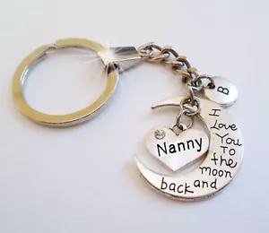 Llavero o cremallera Nanny I Love You to the Moon and Back, regalo de niñera - Imagen 1 de 6