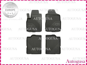 NEW LHD BLACK TAILORED RUBBER FLOOR MATS CAR LINERS FOR FIAT PANDA 2003-2012 - Picture 1 of 4