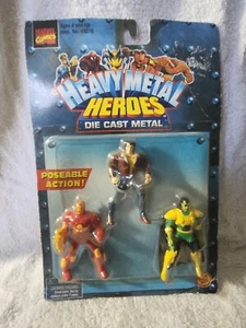 MARVEL HEAVY METAL HEROES FIGUREN DIE CAST WOLVERINE IRON MAN MANDARIN 3er Pack - Bild 1 von 6