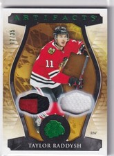 2023-24 UPPER DECK ARTIFACTS EMERALD JERSEY PATCH BLACKHAWKS TAYLOR RADDYSH /35