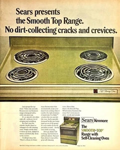 Sears Kenmore Smooth Top Range With A Self-Cleaning Oven Vtg Magazine Print Ad - Picture 1 of 1