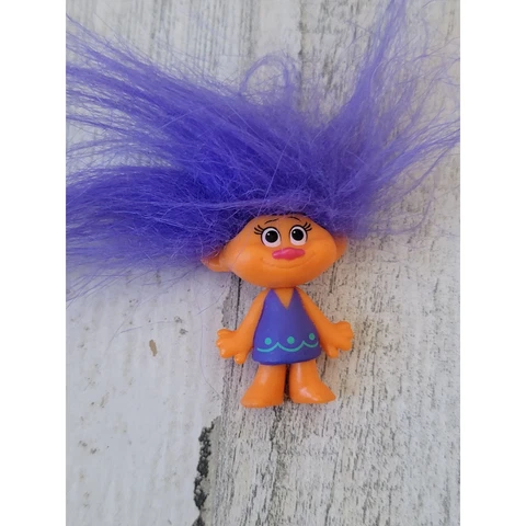 Hasbro trolls mini orange girl toy figure purple hair Cover