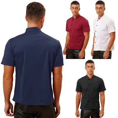 Unisex Women Men Chef Coat Cook Jacket Restaurant Kitchen Hotel Workwear Uniform - Image 1 of 3