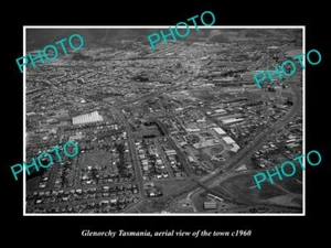 ANTIGUA FOTO HISTÓRICA 8x6 DE GLENORCHY TASMANIA VISTA AÉREA DE LA CIUDAD c1960 - Imagen 1 de 1