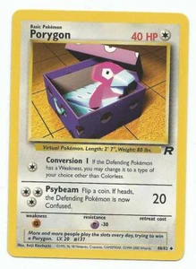 Pokemon Card Porygon 48/82 English (Unplayed) 1st Edition - Picture 1 of 2