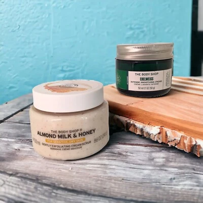 The Body Shop Edelweiss Intense Smoothing Cream + Gently Exfoliating Cream Scrub - Image 1 of 4