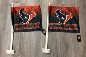 Sale! NFL Houston Texans 2er Set passende doppelseitige Farbverlauf Auto Flagge WH - Bild 1 von 1