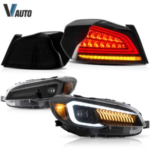 VLAND LED Headlights +Smoked Tail Lights For 15-21 Subaru WRX&WRX STI Sequential - Bild 1 von 14
