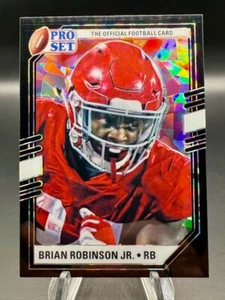 2022 Pro Set Metal - Brian Robinson Jr. Black Cracked Ice #PSP-BRJ - Foto 1 di 3