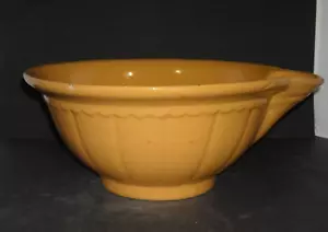 Beautiful XLG 12 1/2" Yellow Ware Batter Bowl Stoneware - Picture 1 of 5