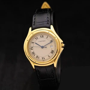 Cartier Cougar 18 kt gold ref 887904 serviced - Foto 1 di 7