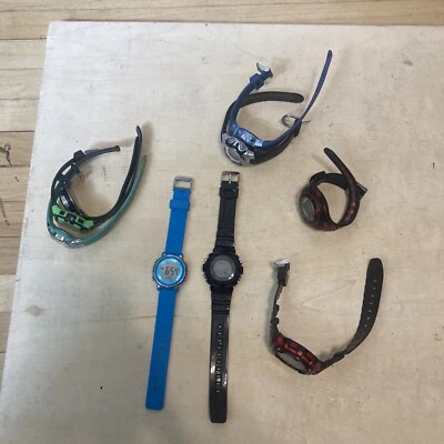 USED Mixed Lot of 9 Digital Watches- Working and Not- may need new battery LOOK - Image 1 of 4