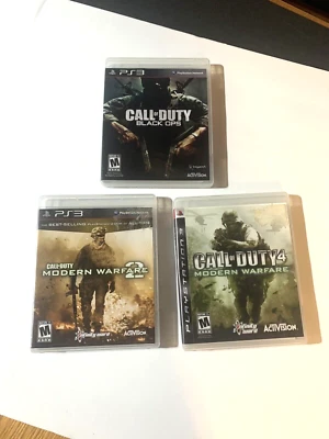 PS 3 games (3) call of duty+2 & 4, all 3 COMPLETE - Image 1 of 2