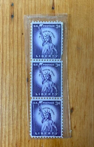 3 RARE 3 CENT LIBERTY US POSTAGE STAMP PURPLE LADY STATUE OF LIBERTY - Picture 1 of 2