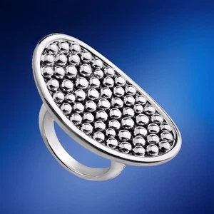 NWT LAGOS STERLING SILVER BOLD CAVIAR BEADED STATEMENT RING  - SIZE 7 - Picture 1 of 11
