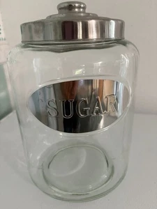 SUGAR Glass Candy/Cookie Jar - Picture 1 of 3