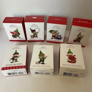 Hallmark Tree Trimmers Ornaments MIB 1-7 2013-2019 Christmas Elf Elves - Picture 1 of 6