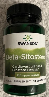 Swanson Beta-Sitosterol 320 mg 30 Cápsulas Vegetales Corazón Salud Próstata Foto 1 de 2