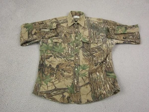 Vintage Gander Mountain Shirt Mens Large Brown Camouflage Realtree Made in USA - Picture 1 of 13