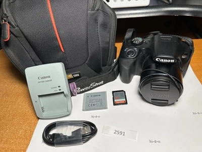 佳能 PowerShot SX520 HS 数码相机 + 充电器 + 16GB + 外壳 (2591) — 第 1/4 张图片