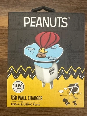 Peanuts Woodstock настенное зарядное устройство USB 2 порта - Изображение 1 из 4