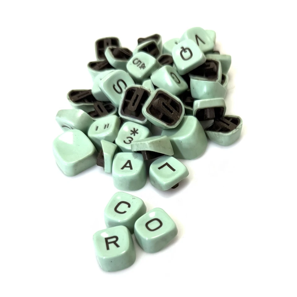 一 (1) 个绿色钥匙适用于爱马仕打字机原装复古部件 3000 媒体婴儿键盘 — 第 1/1 张图片