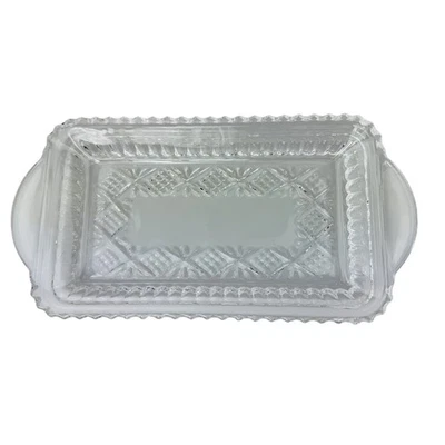 Godinger Small Crystal Tray Relish Dish 10" - Image 1 of 4