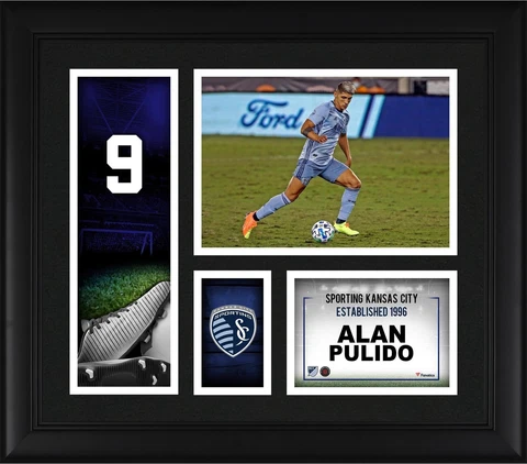 Alan Pulido Sporting Kansas City Framed 15x17 Player Core Collage Cover