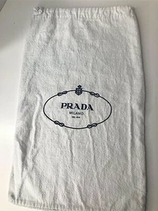 Prada Milano DAL 1913 White Drawstring Dust Duffle Small Tote Carry Bag 8"X 13" - Picture 1 of 7