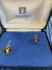 Vintage Playboy Magazine Bunny Enamel earrings New Old Stock!! - Picture 1 of 10