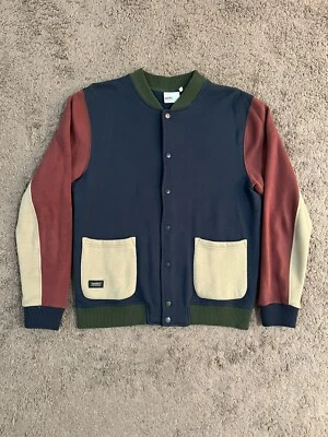 WESC Men’s Multicolor Geometric Patterned Baseball Jacket Size Medium - Image 1 of 4