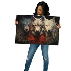World of Wilds - Wolves in the Shadows - Fantasy Poster - Picture 1 of 3